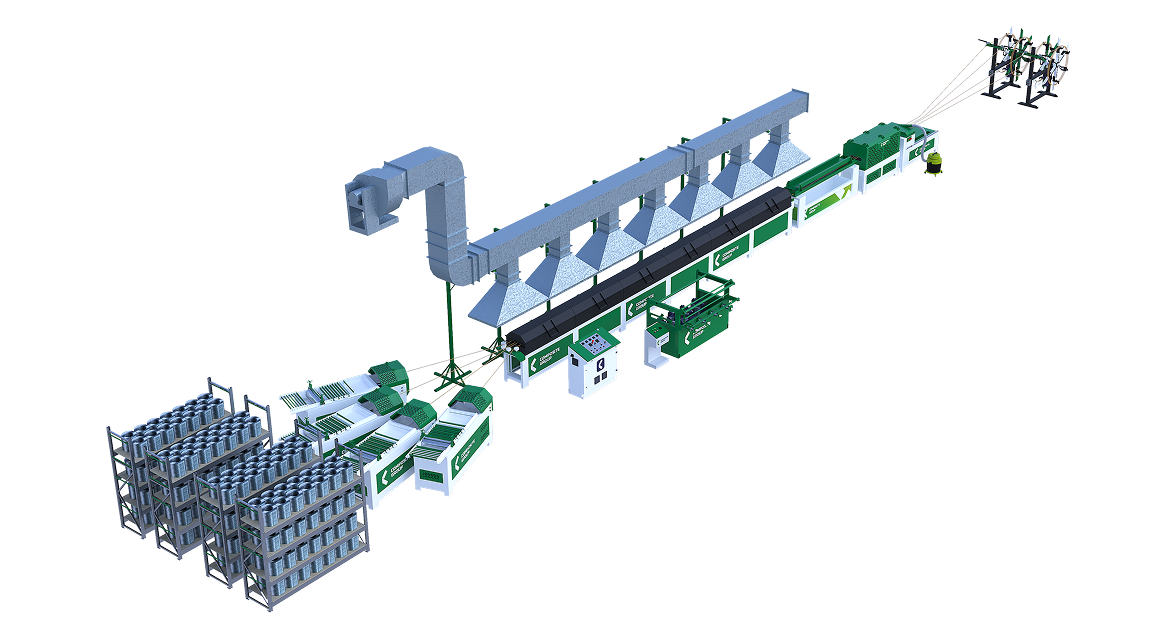 CG-4 Manufacturing line for the production of fiber-reinforced polymer rebar